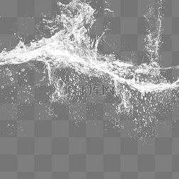 白色水滴波纹图片_一股白色的浪花元素