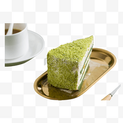 水盘子图片_绿色几何创意蛋糕食物元素
