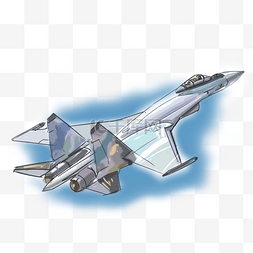 飞机主题战斗机卡通手绘风格