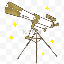 天文望远镜卡通图片_航天望远镜卡通插画