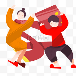 小年图片_小年习俗扁平插画手绘图