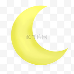星星的夜空图片_手绘水彩黄色的月亮
