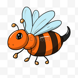 蜜蜂采蜂蜜图片_手绘卡通蜜蜂插画