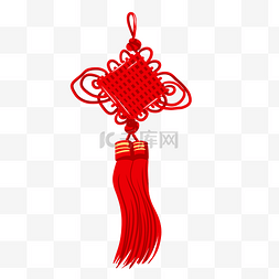 中国风刺绣海报图片_新年红色的中国结