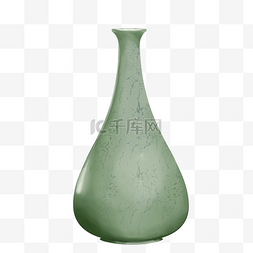 中国风绘制古董花瓶