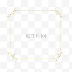 金色大气素材图片_金色多边形精美边框