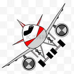 喷气式飞机战机插画