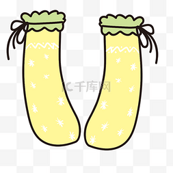 长袜图片_ 黄色的花袜子 