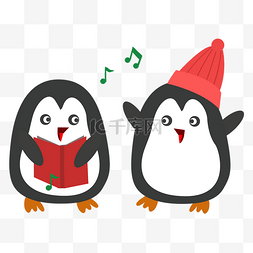 圣诞节活动图片_唱歌的圣诞节企鹅