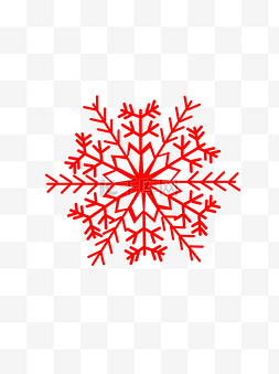 冬季圣诞节雪花红色多边形矢量元