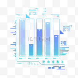 抽象的蓝色元素图片_简明易懂的统计图