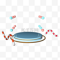 开业背景图片_时尚促销装饰舞台模型设计