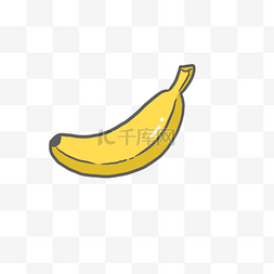 卡通单只香蕉PNG