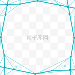 几何网手绘简约文艺清新边框透明