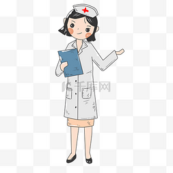 女神节女护士可爱插画