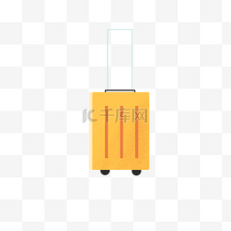 黄色的旅行包包免抠图
