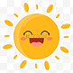 卡通黄色的太阳设计