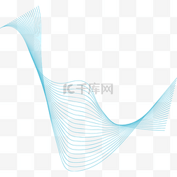 曲线几何图案图片_蓝色几何曲线图案元素