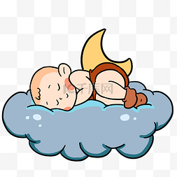 可爱卡通婴儿宝宝图片_婴儿宝宝睡觉卡通手绘插画