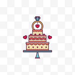 生日贺卡图片_可爱草莓生日蛋糕矢量