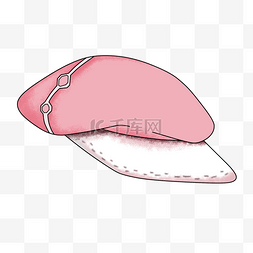 粉色鸭舌帽图片_手绘粉色休闲帽
