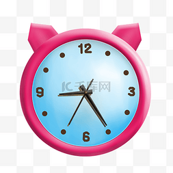 粉色的旋转钟表插画