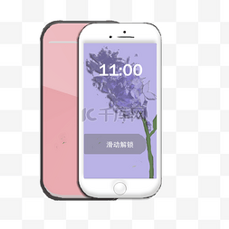 苹果图片_粉色苹果手机iPhone