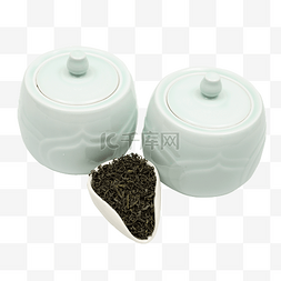 绿茶干茶叶图片_陶瓷茶叶罐干茶茶叶