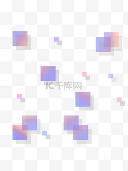 电商网页首页设计图片_炫酷电商淘宝渐变几何漂浮元素PNG