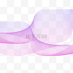 曲线几何图案图片_抽象创意彩色渐变线条图案元素