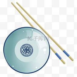 瓷器碗筷图片_餐具碗筷插画
