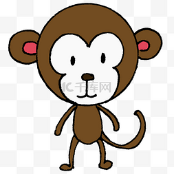 手绘可爱猴子插画