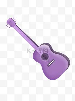 音乐文艺图片_美丽手绘紫色乐器紫色元素
