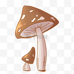手绘美味食材蘑菇插画
