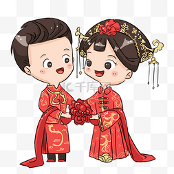 中式婚礼爱人夫妻情侣