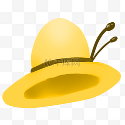 黄色的礼帽装饰插画