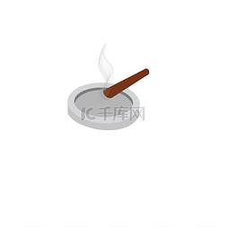 高端手提袋设计图片_一个立体化的烟灰缸和一根雪茄