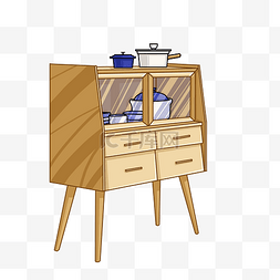 家具插画家具设计图片_木质纹理设计柜子图案