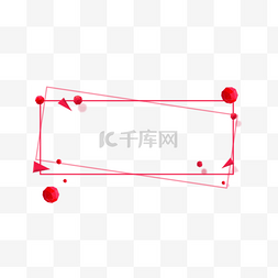 双线框图片_红色促销线框背景装饰