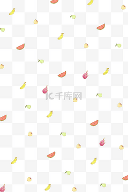 大暑图片_手绘水果底纹插画