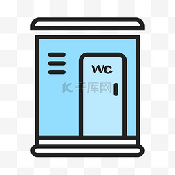 厕所示意图图片_手绘多彩厕所WC