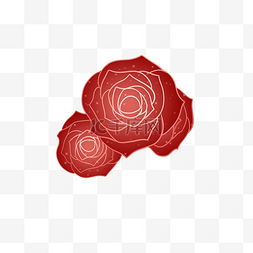月季卡通图片_卡通火热的红玫瑰