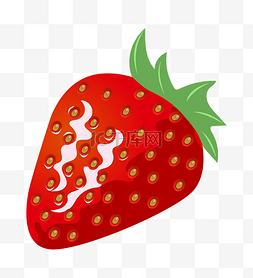 可口的水果图片_红色的手绘草莓插画