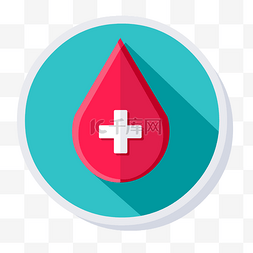 血滴卡通图片_红色血液医疗图标