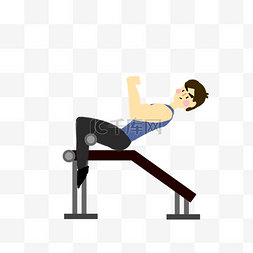 健身房运动卡图片_做腹部运动健身的男生