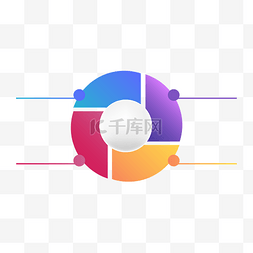 渐变图片_简约风格PPT圆形数据分析元素