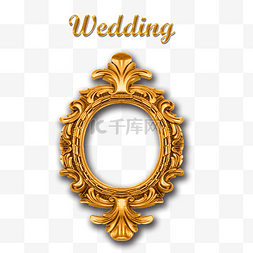 装饰英文婚礼图片_超清晰奢华婚礼金色浪漫边框英文