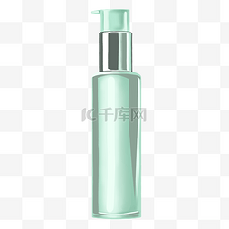 绿色的化妆品瓶子