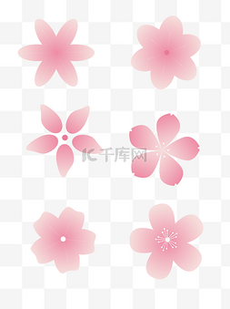 桃花图片_手绘粉红色桃花元素