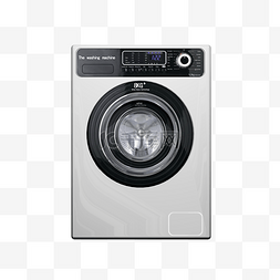 家用电器图片_高档智能滚筒洗衣机正视图
